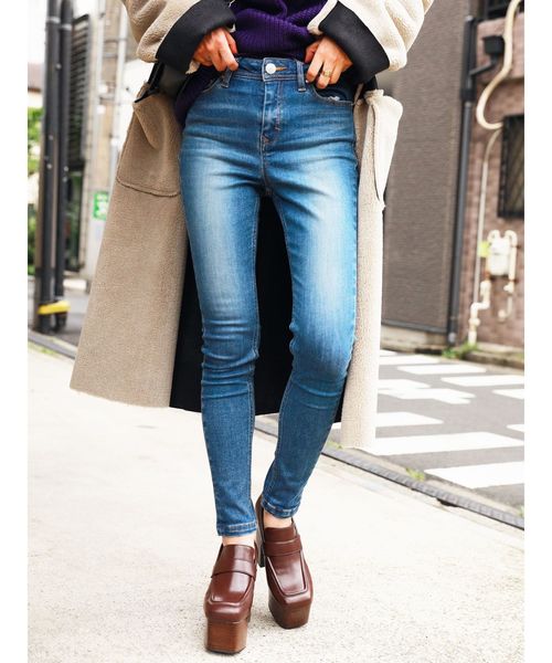 EMODA（エモダ）の「【ELDER】FIXジャストウエストデニム（デニムパンツ・レディース・ブルー/インディゴブルー・X-SMALL/SMALL/MEDIUM）」の14枚目の写真