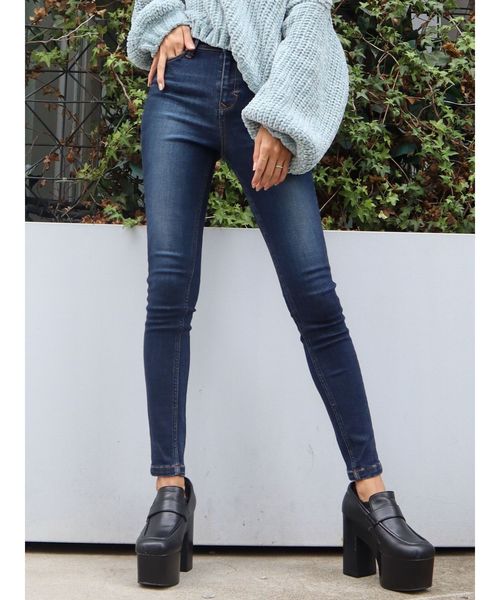 EMODA（エモダ）の「【ELDER】FIXジャストウエストデニム（デニムパンツ・レディース・ブルー/インディゴブルー・X-SMALL/SMALL/MEDIUM）」の7枚目の写真