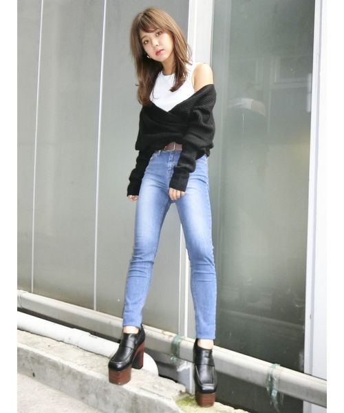 EMODA（エモダ）の「【ELDER】FIXジャストウエストデニム（デニムパンツ・レディース・ブルー/インディゴブルー・X-SMALL/SMALL/MEDIUM）」の6枚目の写真