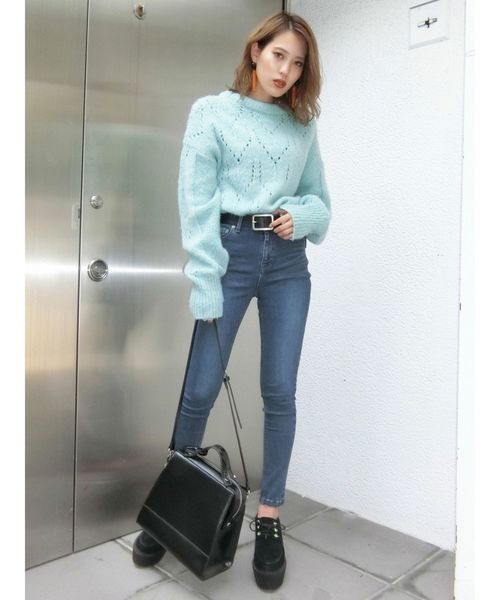 EMODA（エモダ）の「【ELDER】FIXジャストウエストデニム（デニムパンツ・レディース・ブルー/インディゴブルー・X-SMALL/SMALL/MEDIUM）」の19枚目の写真