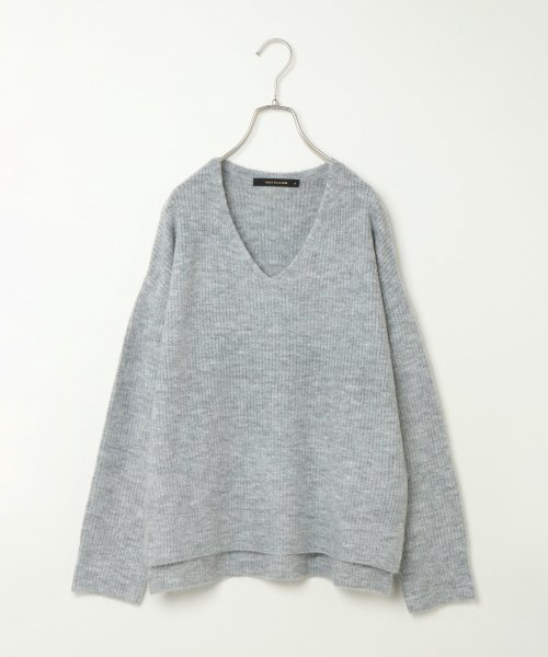 VENCEEXCHANGE（ヴァンスエクスチェンジ）の「Vネックニット（ニット/セーター・レディース・ホワイト/アッシュグレー/ダークグリーン/その他28・M/L）」の3枚目の写真
