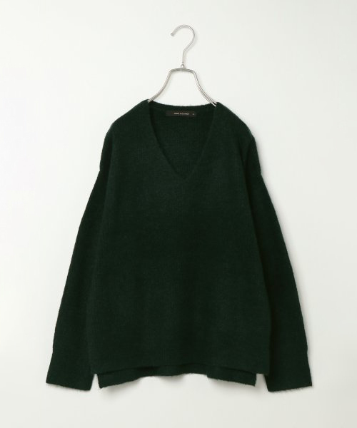 VENCEEXCHANGE（ヴァンスエクスチェンジ）の「Vネックニット（ニット/セーター・レディース・ホワイト/アッシュグレー/ダークグリーン/その他28・M/L）」の4枚目の写真