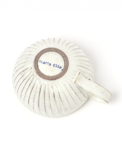 studio CLIP（スタディオクリップ）の「削ぎ目陶器スープマグ（グラス/マグカップ/タンブラー・レディース・アイボリー/ダークブラウン・FREE）」の9枚目の写真