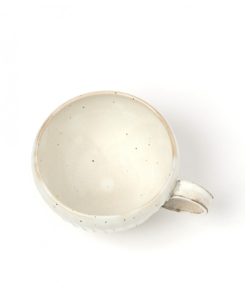 studio CLIP（スタディオクリップ）の「削ぎ目陶器スープマグ（グラス/マグカップ/タンブラー・レディース・アイボリー/ダークブラウン・FREE）」の8枚目の写真