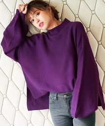 KOBE LETTUCE | ボリュームスリーブビッグシルエットハイネックニットトップス＊レディース/セーター/タートルネック[C3502]神戸レタス(ニット/セーター)