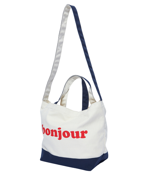 MILKFED.(ミルクフェド)の「BI COLOR BIG ECO BAG(トートバッグ・レディース・ネイビー/ライトパープル/レッド・ONE SIZE)」の5枚目の写真