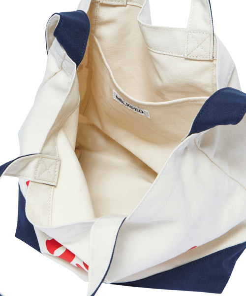 MILKFED.(ミルクフェド)の「BI COLOR BIG ECO BAG(トートバッグ・レディース・ネイビー/ライトパープル/レッド・ONE SIZE)」の8枚目の写真
