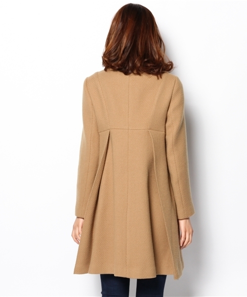 Khaju(カージュ)の「Khaju:ノーカラーフレアコート ○(その他アウター・レディース・グリーン/キャメル・ONE SIZE)」の5枚目の写真