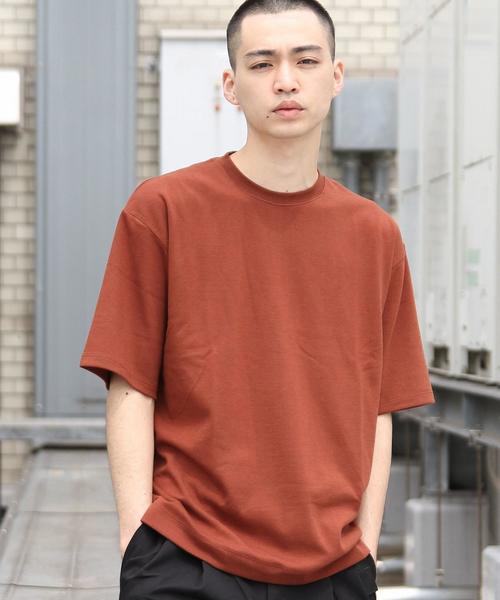 coen（コーエン）の「【GO OUT6月号掲載】ポンチビッグシルエットT(UTILITY LINE)（Tシャツ/カットソー・メンズ・パープル/Brick /ホワイト/ブラック・SMALL/MEDIUM/LARGE）」の4枚目の写真