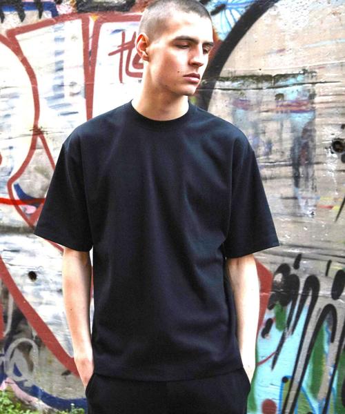 coen（コーエン）の「【GO OUT6月号掲載】ポンチビッグシルエットT(UTILITY LINE)（Tシャツ/カットソー・メンズ・パープル/Brick /ホワイト/ブラック・SMALL/MEDIUM/LARGE）」の2枚目の写真