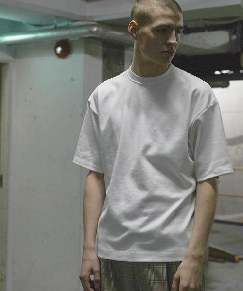 coen（コーエン）の「【GO OUT6月号掲載】ポンチビッグシルエットT(UTILITY LINE)（Tシャツ/カットソー・メンズ・パープル/Brick /ホワイト/ブラック・SMALL/MEDIUM/LARGE）」の5枚目の写真