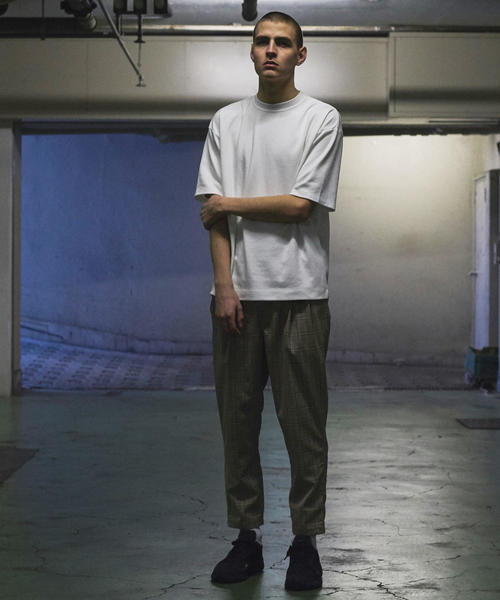 coen（コーエン）の「【GO OUT6月号掲載】ポンチビッグシルエットT(UTILITY LINE)（Tシャツ/カットソー・メンズ・パープル/Brick /ホワイト/ブラック・SMALL/MEDIUM/LARGE）」の6枚目の写真