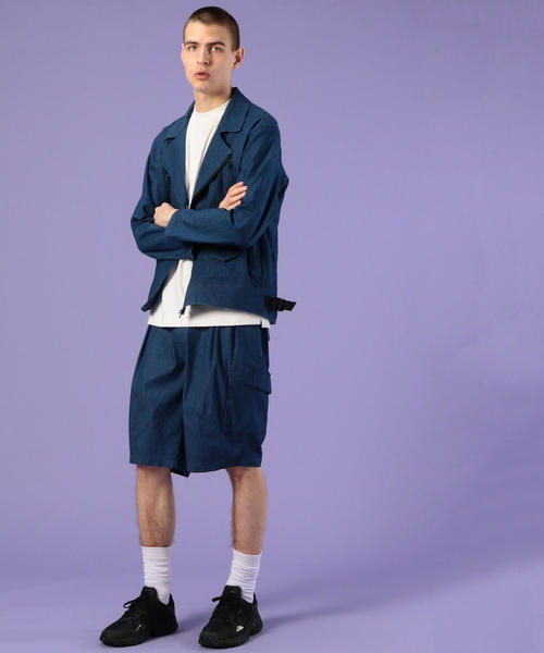 coen（コーエン）の「【GO OUT6月号掲載】ポンチビッグシルエットT(UTILITY LINE)（Tシャツ/カットソー・メンズ・パープル/Brick /ホワイト/ブラック・SMALL/MEDIUM/LARGE）」の21枚目の写真