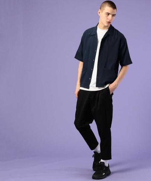 coen（コーエン）の「【GO OUT6月号掲載】ポンチビッグシルエットT(UTILITY LINE)（Tシャツ/カットソー・メンズ・パープル/Brick /ホワイト/ブラック・SMALL/MEDIUM/LARGE）」の22枚目の写真