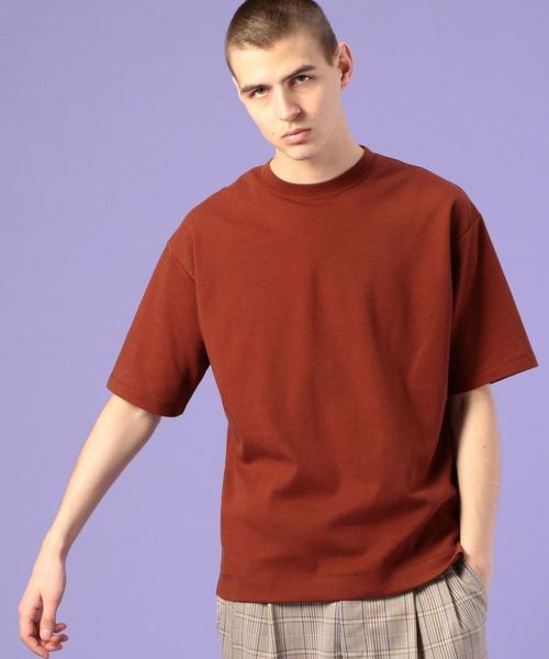 coen（コーエン）の「【GO OUT6月号掲載】ポンチビッグシルエットT(UTILITY LINE)（Tシャツ/カットソー・メンズ・パープル/Brick /ホワイト/ブラック・SMALL/MEDIUM/LARGE）」の15枚目の写真