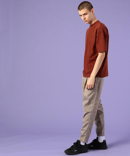 coen（コーエン）の「【GO OUT6月号掲載】ポンチビッグシルエットT(UTILITY LINE)（Tシャツ/カットソー・メンズ・パープル/Brick /ホワイト/ブラック・SMALL/MEDIUM/LARGE）」の17枚目の写真