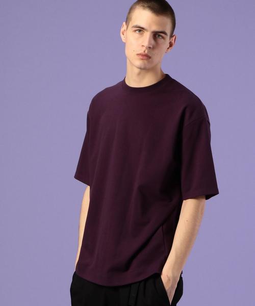 coen（コーエン）の「【GO OUT6月号掲載】ポンチビッグシルエットT(UTILITY LINE)（Tシャツ/カットソー・メンズ・パープル/Brick /ホワイト/ブラック・SMALL/MEDIUM/LARGE）」の18枚目の写真