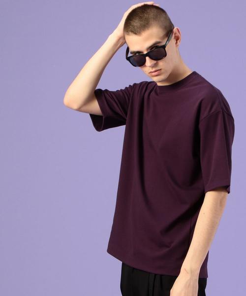 coen（コーエン）の「【GO OUT6月号掲載】ポンチビッグシルエットT(UTILITY LINE)（Tシャツ/カットソー・メンズ・パープル/Brick /ホワイト/ブラック・SMALL/MEDIUM/LARGE）」の20枚目の写真