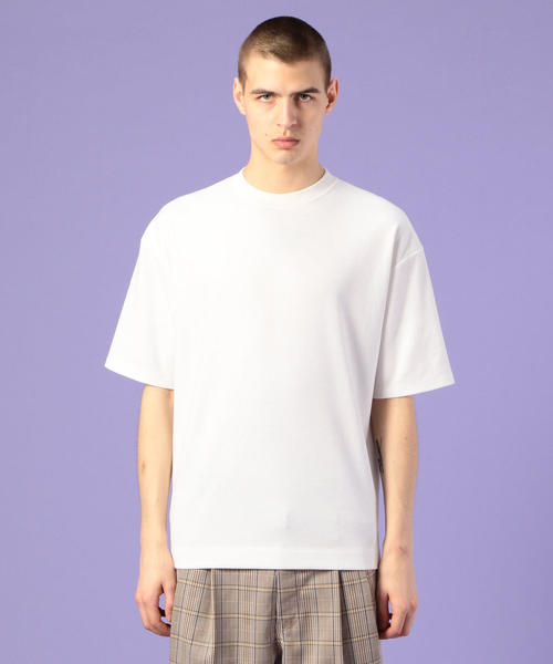 coen（コーエン）の「【GO OUT6月号掲載】ポンチビッグシルエットT(UTILITY LINE)（Tシャツ/カットソー・メンズ・パープル/Brick /ホワイト/ブラック・SMALL/MEDIUM/LARGE）」の13枚目の写真