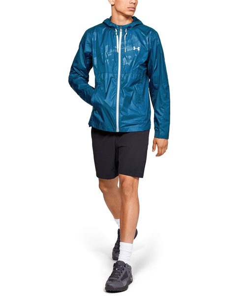 UNDER ARMOUR（アンダーアーマー）の「メンズアウトドアジャケット / プリベイルウィンドブレーカー（ナイロンジャケット・メンズ・ライトグレー/ブラック×グレー・MD/SM/XL/LG）」の9枚目の写真