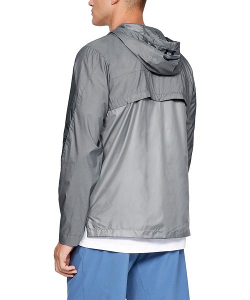 UNDER ARMOUR（アンダーアーマー）の「メンズアウトドアジャケット / プリベイルウィンドブレーカー（ナイロンジャケット・メンズ・ライトグレー/ブラック×グレー・MD/SM/XL/LG）」の15枚目の写真