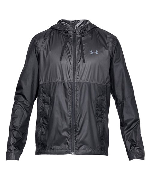 UNDER ARMOUR（アンダーアーマー）の「メンズアウトドアジャケット / プリベイルウィンドブレーカー（ナイロンジャケット・メンズ・ライトグレー/ブラック×グレー・MD/SM/XL/LG）」の13枚目の写真