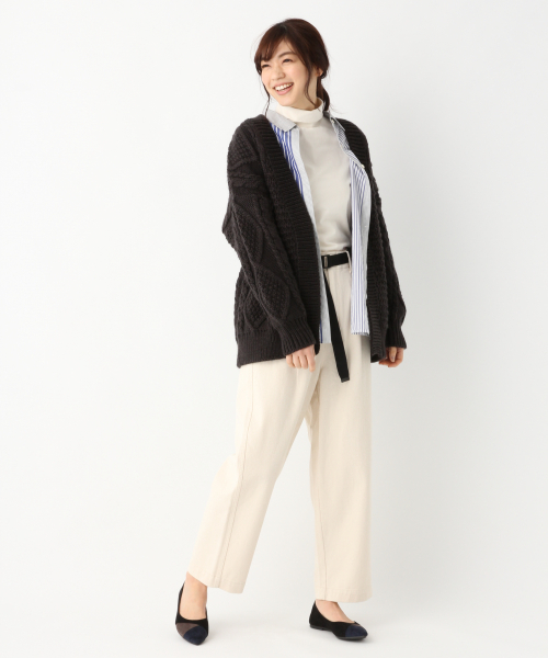 GLOBAL WORK（グローバルワーク）の「レギュラーBIGシャツ長袖/818575（シャツ/ブラウス・レディース・ライトブルー/ネイビー/ブルー/ホワイト/グリーン・MEDIUM/LARGE）」の10枚目の写真