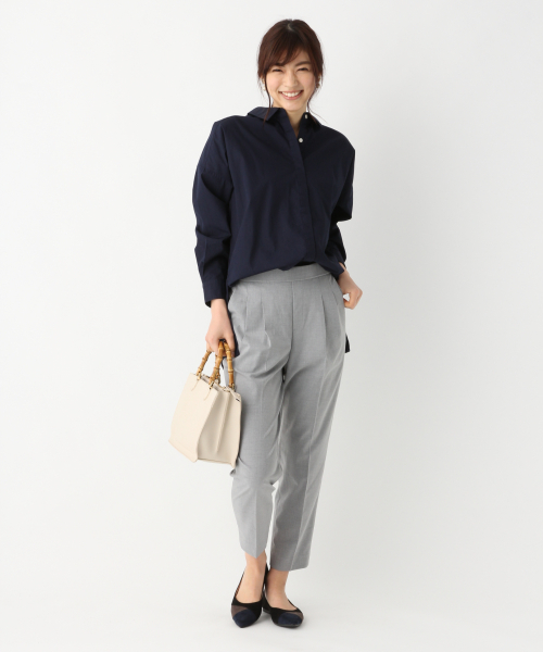 GLOBAL WORK（グローバルワーク）の「レギュラーBIGシャツ長袖/818575（シャツ/ブラウス・レディース・ライトブルー/ネイビー/ブルー/ホワイト/グリーン・MEDIUM/LARGE）」の18枚目の写真