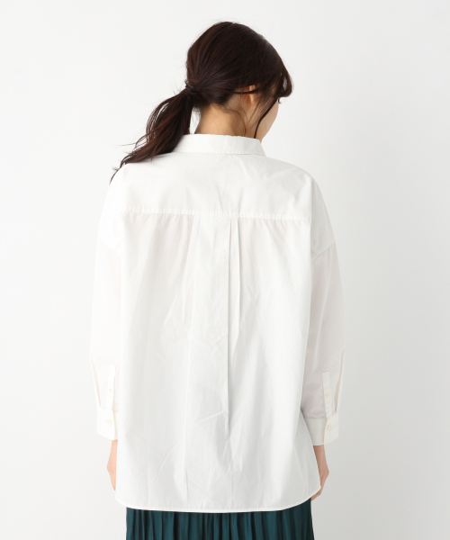 GLOBAL WORK（グローバルワーク）の「レギュラーBIGシャツ長袖/818575（シャツ/ブラウス・レディース・ライトブルー/ネイビー/ブルー/ホワイト/グリーン・MEDIUM/LARGE）」の17枚目の写真