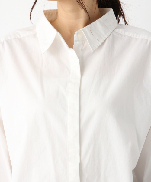 GLOBAL WORK（グローバルワーク）の「レギュラーBIGシャツ長袖/818575（シャツ/ブラウス・レディース・ライトブルー/ネイビー/ブルー/ホワイト/グリーン・MEDIUM/LARGE）」の7枚目の写真