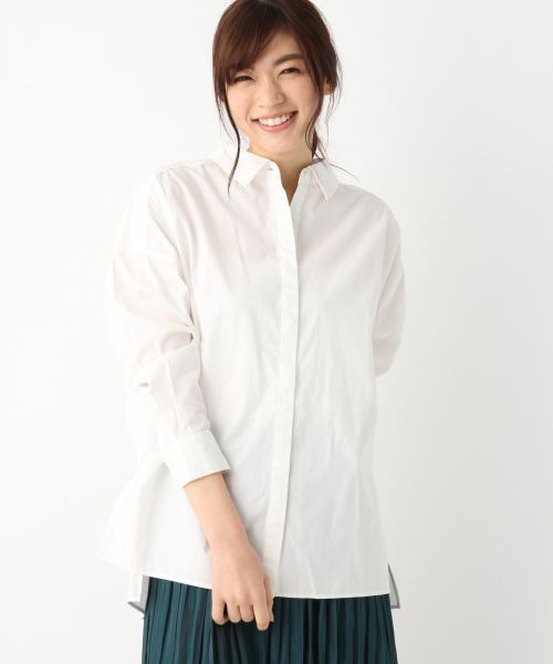 GLOBAL WORK（グローバルワーク）の「レギュラーBIGシャツ長袖/818575（シャツ/ブラウス・レディース・ライトブルー/ネイビー/ブルー/ホワイト/グリーン・MEDIUM/LARGE）」の22枚目の写真