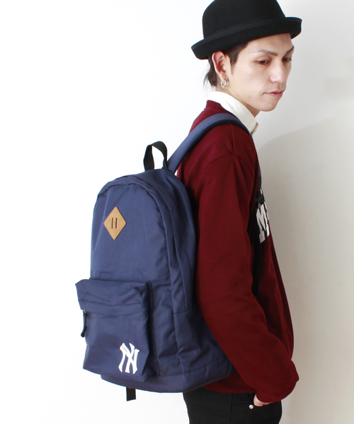 WEGO(ウィゴー)の「WEGO/NYリュック(バックパック/リュック・メンズ・ブラック/ネイビー/ワイン/サックスブルー/パープル/グレー/その他1/レッド・FREE)」の3枚目の写真