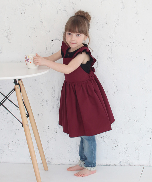 セール】ミンゴ エプロン ドレス (2color) ワンピース（エプロン