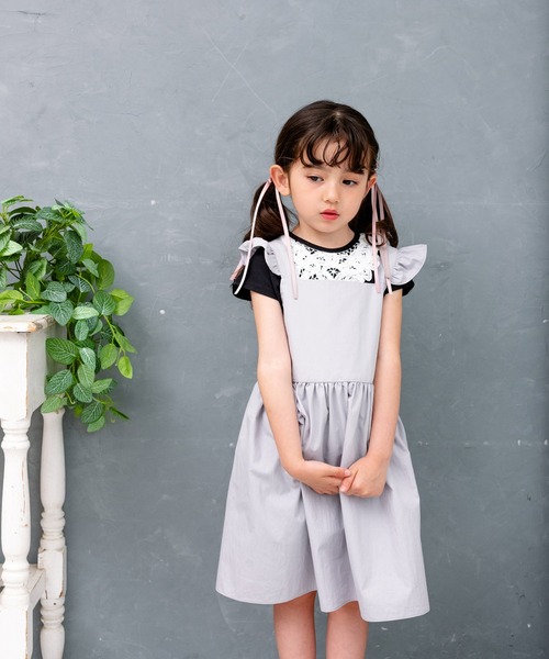 Rora（ローラ）の「ミンゴ エプロン ドレス  (4color) ワンピース（エプロン・キッズ・ベージュ/ワインレッド・S/M/L/XL/2XL）」の21枚目の写真
