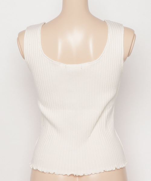 one way（ワンウェイ）の「フロントボタンリブタンク（タンクトップ・レディース・ホワイト/ブラック/ベージュ/レッド/オレンジ/ホワイト系その他/ライトブラウン/ボルドー・FREE）」の10枚目の写真