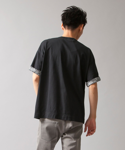 MONKEY TIME(モンキータイム)の「MT∴ ペイズリー/スリーブ TEE/Tシャツ(Tシャツ/カットソー・メンズ・ホワイト/ブラック・LARGE/MEDIUM/SMALL)」の7枚目の写真