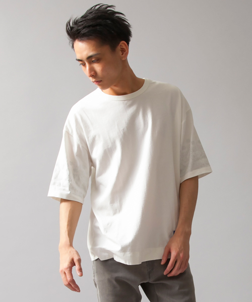 MONKEY TIME(モンキータイム)の「MT∴ ペイズリー/スリーブ TEE/Tシャツ(Tシャツ/カットソー・メンズ・ホワイト/ブラック・LARGE/MEDIUM/SMALL)」の3枚目の写真