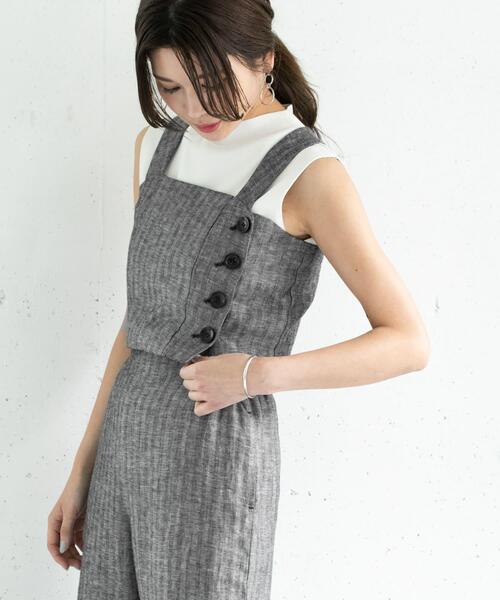 URBAN RESEARCH ROSSO WOMEN（アーバンリサーチ　ロッソ）の「ミックスヘリンボーンビスチェ∴（その他トップス・レディース・ブラック/ミント・FREE）」の2枚目の写真