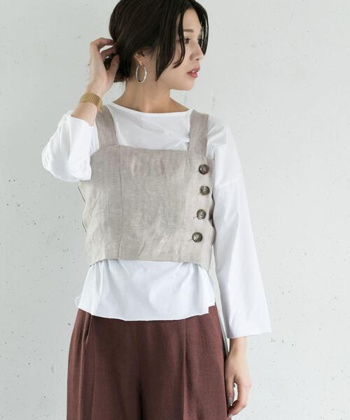 URBAN RESEARCH ROSSO WOMEN（アーバンリサーチ　ロッソ）の「ミックスヘリンボーンビスチェ∴（その他トップス・レディース・ブラック/ミント・FREE）」の4枚目の写真