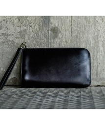 MURA（ムラ）の「コードバン調 カーボン レザー  L字ファスナー コンパクト クラッチバッグ（クラッチバッグ）」