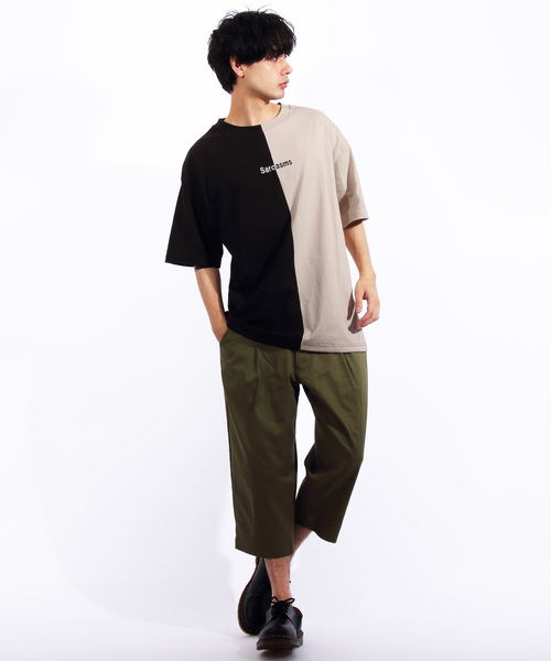 8(eight)(エイト)の「ワイド クロップドパンツ ツイル(チノパンツ・メンズ・ブラック/キャメル/ベージュ/カーキ/ブルー/ネイビー・MEDIUM/LARGE/X-LARGE)」の19枚目の写真