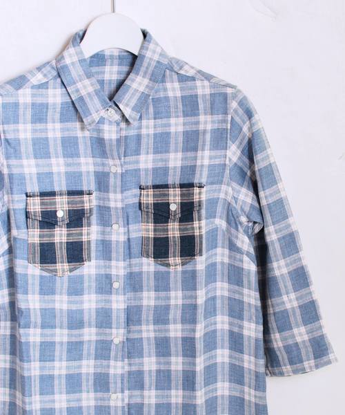 roarguns（ロアーガンズ）の「LINEN TOP CHECK SHIRTS（シャツ/ブラウス）」 WEAR