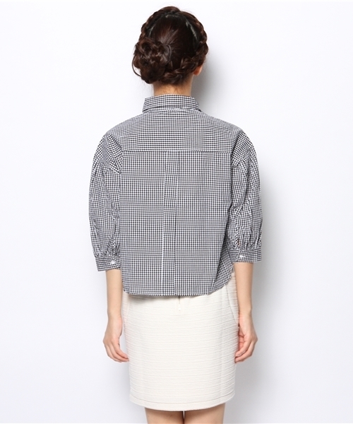 Chico（チコ）の「ギンガムオーバーBL（シャツ/ブラウス・レディース・ブラック・FREE）」の5枚目の写真