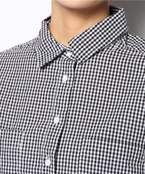 Chico（チコ）の「ギンガムオーバーBL（シャツ/ブラウス・レディース・ブラック・FREE）」の6枚目の写真