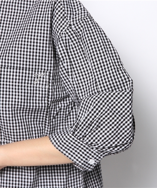 Chico（チコ）の「ギンガムオーバーBL（シャツ/ブラウス・レディース・ブラック・FREE）」の7枚目の写真