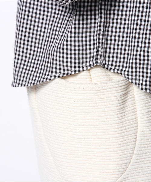 Chico（チコ）の「ギンガムオーバーBL（シャツ/ブラウス・レディース・ブラック・FREE）」の9枚目の写真