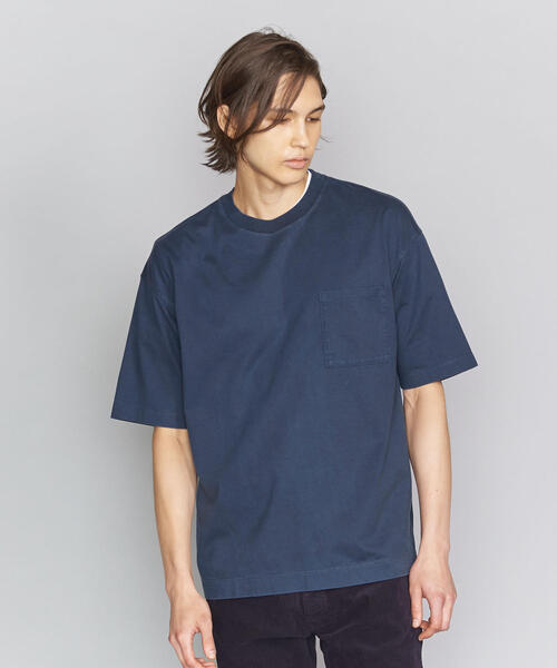 BEAUTY&YOUTH UNITED ARROWS(ビューティーアンドユースユナイテッドアローズ)の「BY ハイゲージコットン ピグメント ワイドフォルム Tシャツ(Tシャツ/カットソー・メンズ・コバルトブルー/グレー/ブラック・LARGE/MEDIUM/SMALL/X-LARGE)」の3枚目の写真