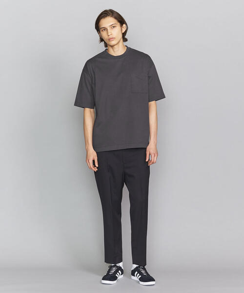 BEAUTY&YOUTH UNITED ARROWS(ビューティーアンドユースユナイテッドアローズ)の「BY ハイゲージコットン ピグメント ワイドフォルム Tシャツ(Tシャツ/カットソー・メンズ・コバルトブルー/グレー/ブラック・LARGE/MEDIUM/SMALL/X-LARGE)」の6枚目の写真