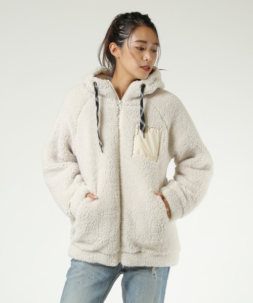 ROXY(ロキシー)の「ROXY/ロキシー RZP194028 ジャケット(ブルゾン・レディース・ベージュ/グレー/アイボリー/ホワイト×ネイビー・M/L)」の2枚目の写真