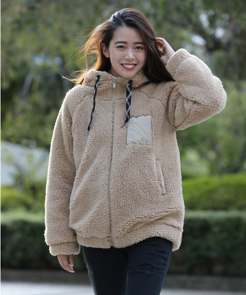 ROXY(ロキシー)の「ROXY/ロキシー RZP194028 ジャケット(ブルゾン・レディース・ベージュ/グレー/アイボリー/ホワイト×ネイビー・M/L)」の11枚目の写真